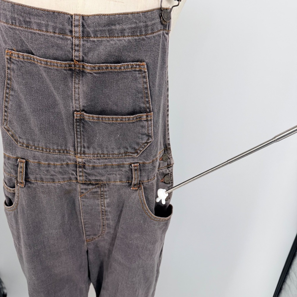 We The Free Ziggy Festival Overalls L Denim  Bib Jumpsuit 90's Grunge Utility - Picture 13 of 16